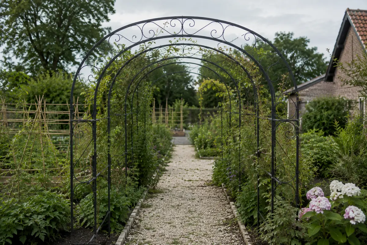 Arche double / tunnel en fer forgé sur mesure