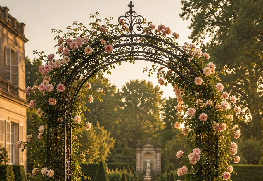 Arches & structures de jardin en fer forgé — exemple de réalisation
