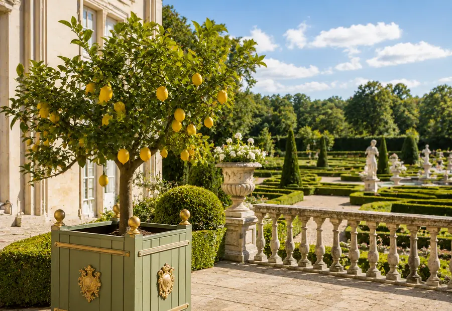 Bacs à orangers & jardinières en fer forgé — exemple de réalisation