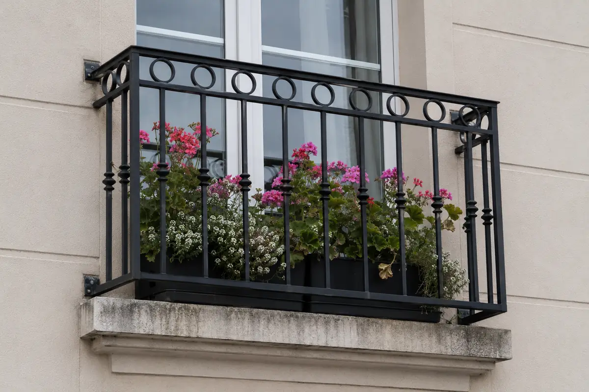 Balconnet (faux-balcon) en fer forgé sur mesure