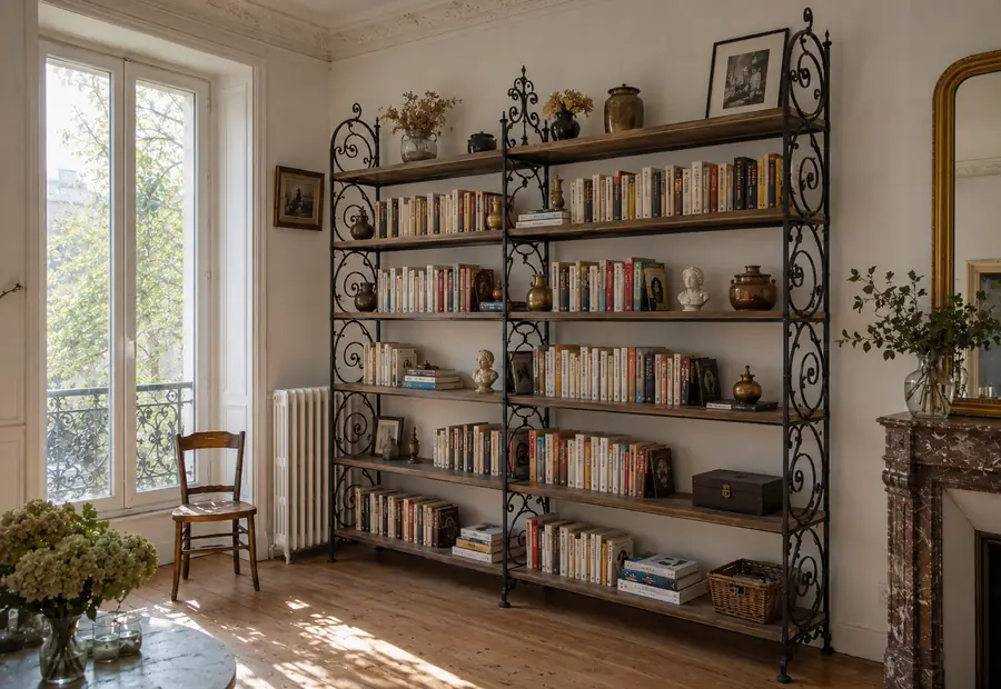 Bibliothèques & étagères en fer forgé sur mesure