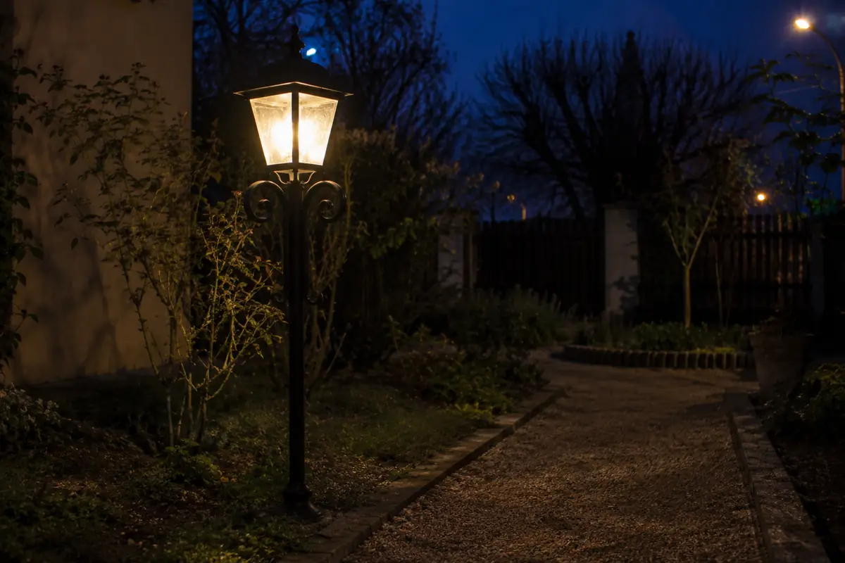 Borne lanterne en fer forgé sur mesure