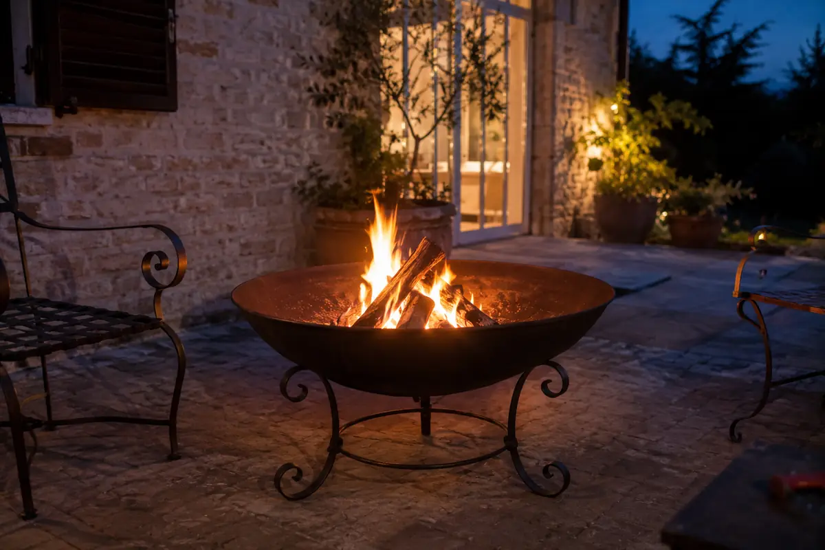 Brasero en fer forgé sur mesure