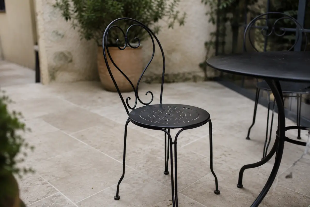 Chaise bistrot en fer forgé sur mesure
