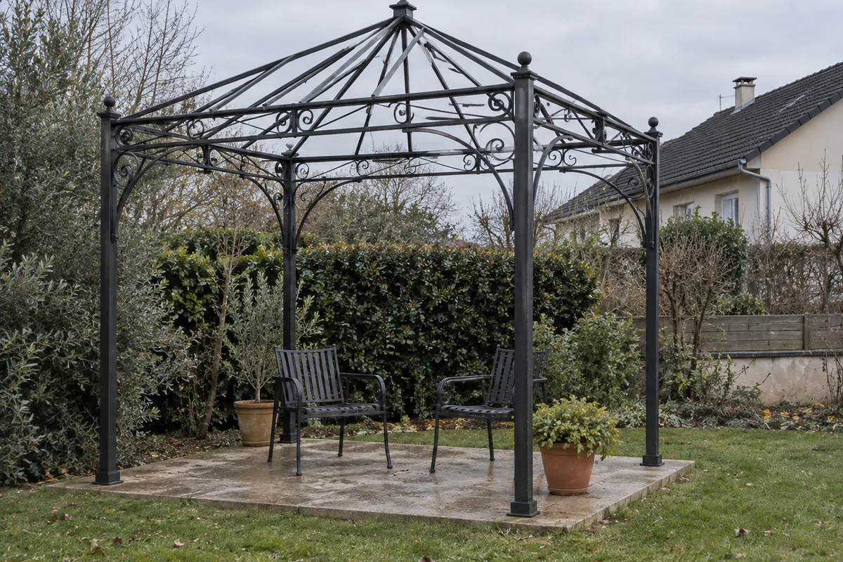 Gloriette pavillon en fer forgé sur mesure
