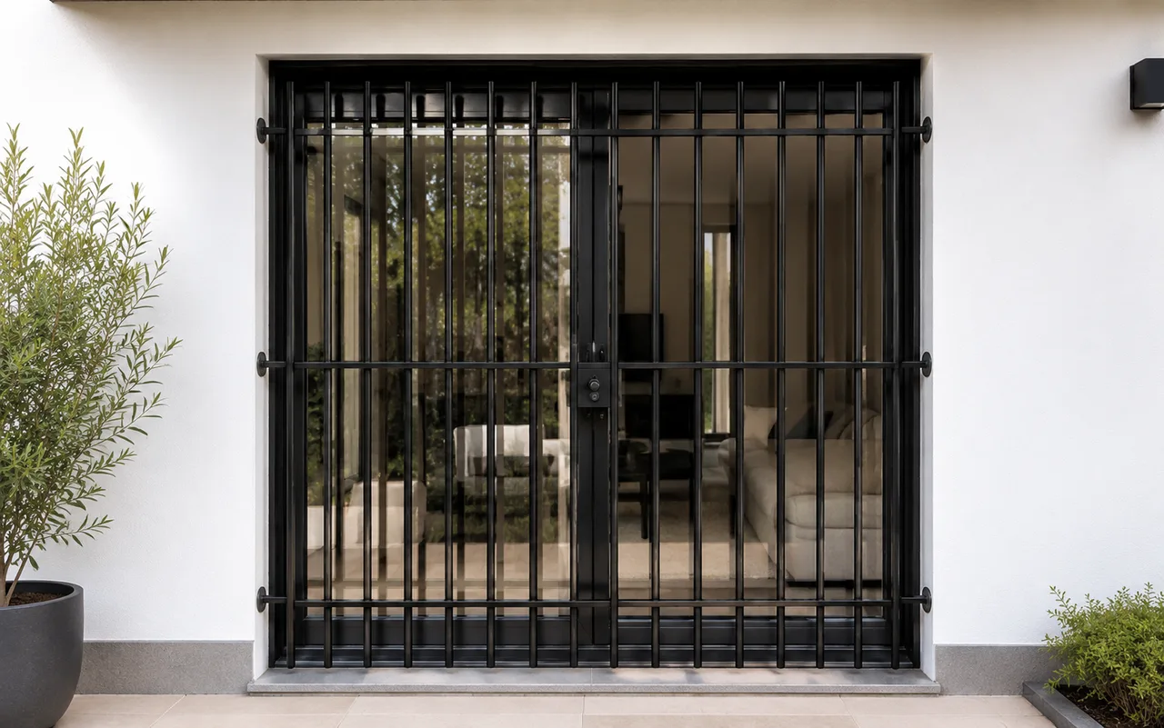 Grilles anti-effraction en fer forgé — exemple de réalisation