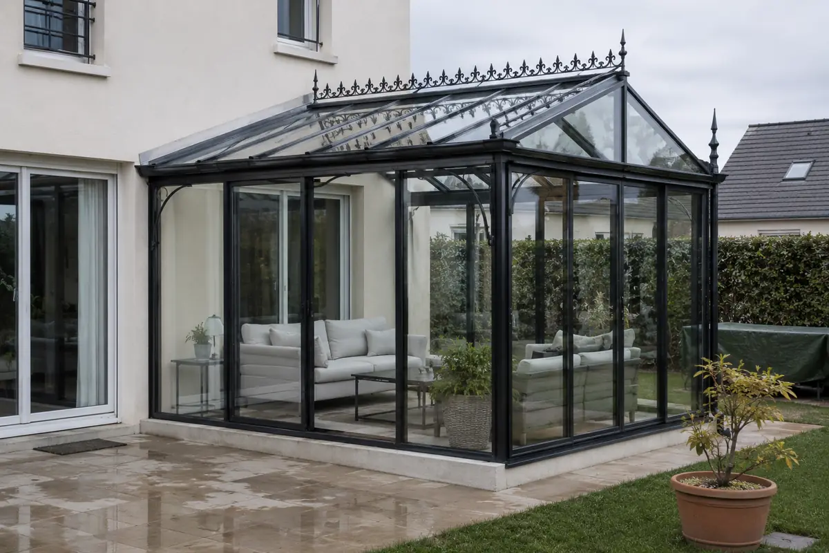 Jardin d'hiver en fer forgé sur mesure