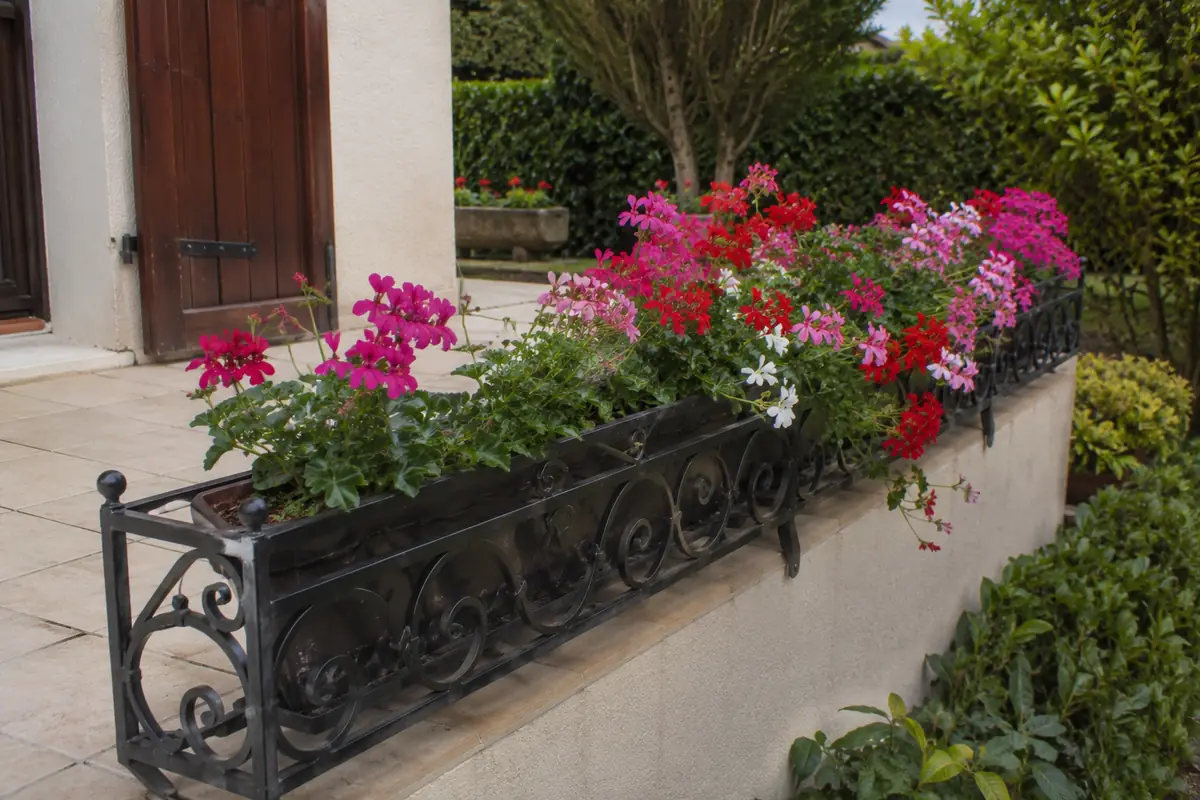 Jardinière en fer forgé sur mesure