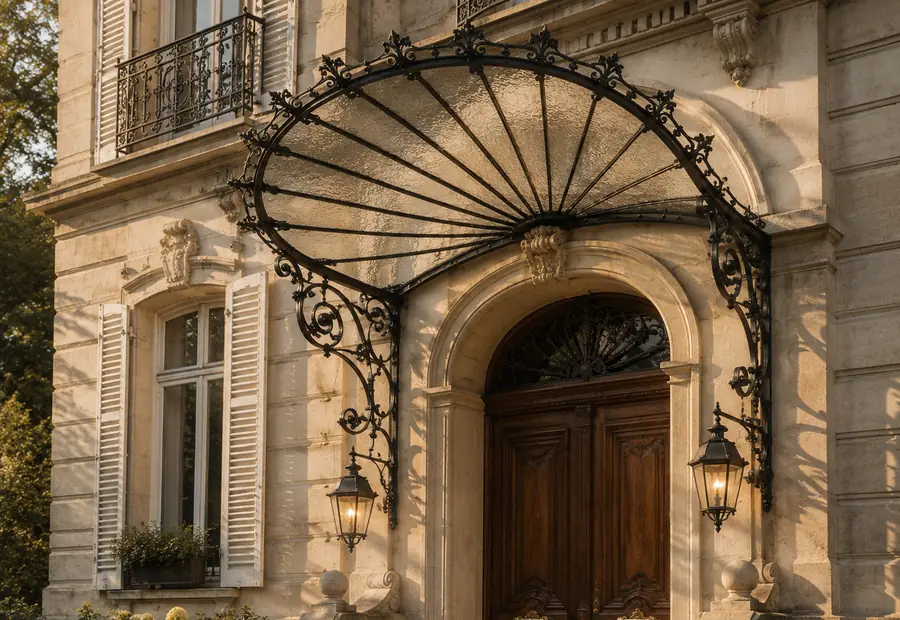 Marquises & auvents en fer forgé — exemple de réalisation
