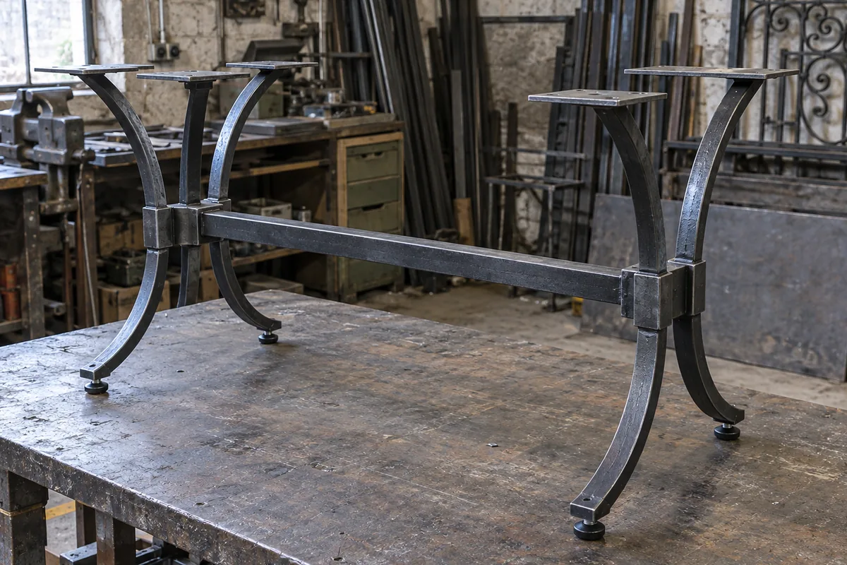 Piétement seul, sans plateau en fer forgé sur mesure