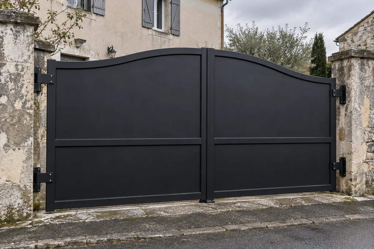 Portail chapeau de gendarme en fer forgé sur mesure