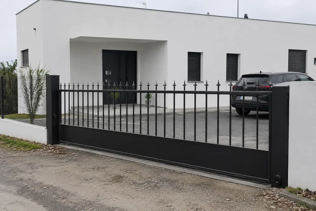 Portail coulissant en fer forgé sur mesure