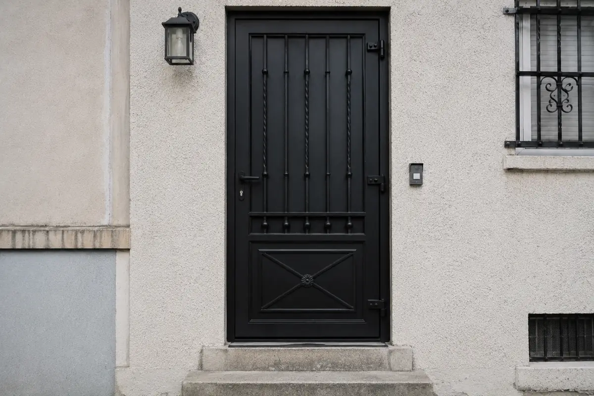 Porte métallique en fer forgé sur mesure