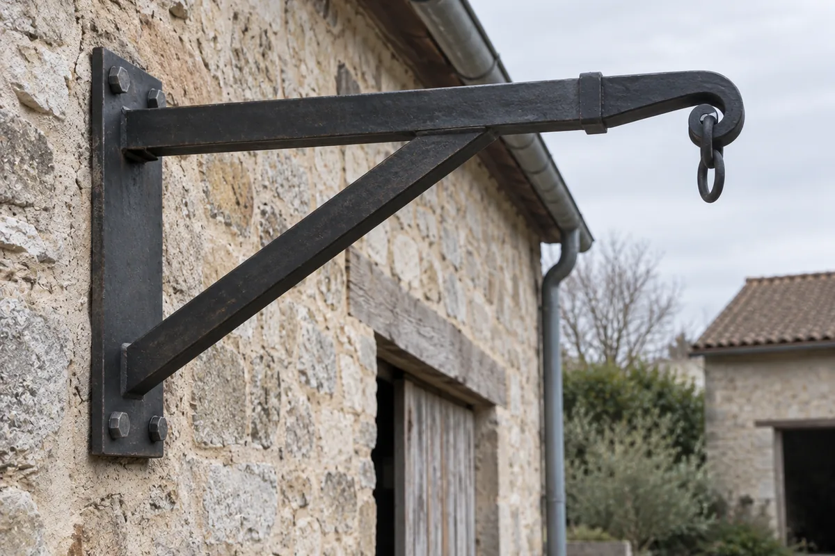 Potence pour charge lourde en fer forgé sur mesure