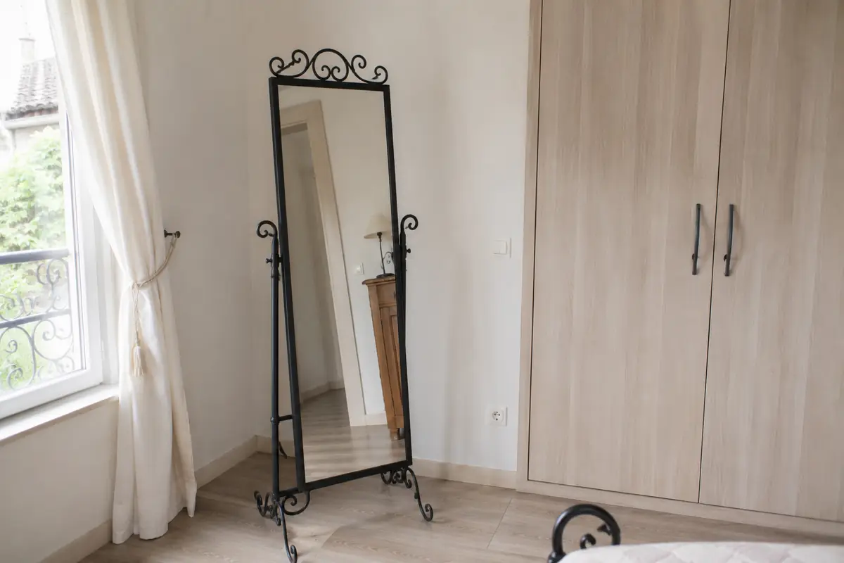 Miroir psyché en fer forgé sur mesure