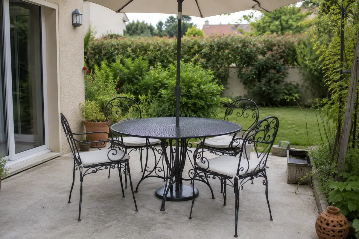 Salon de jardin en fer forgé sur mesure