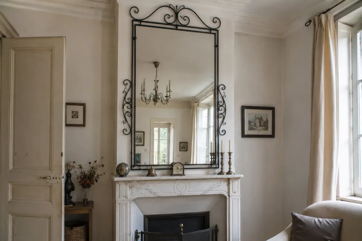 Miroir trumeau en fer forgé sur mesure
